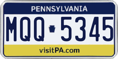 PA license plate MQQ5345