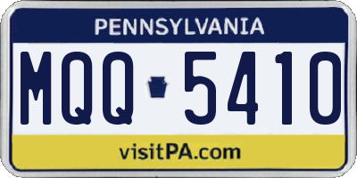 PA license plate MQQ5410
