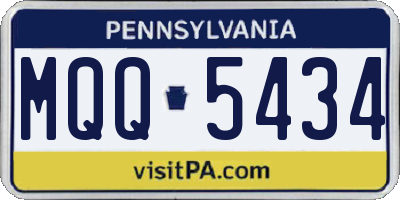 PA license plate MQQ5434