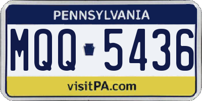 PA license plate MQQ5436