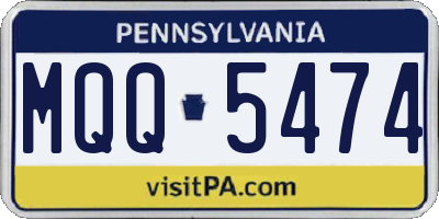 PA license plate MQQ5474