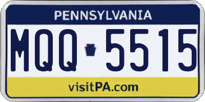 PA license plate MQQ5515