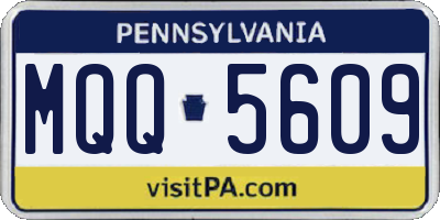 PA license plate MQQ5609