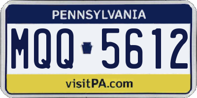 PA license plate MQQ5612