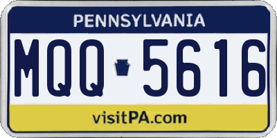PA license plate MQQ5616