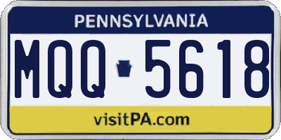 PA license plate MQQ5618