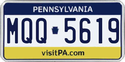 PA license plate MQQ5619