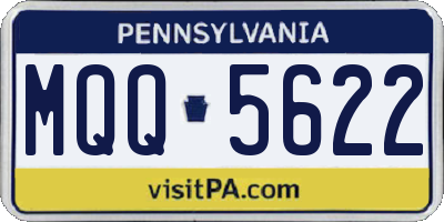 PA license plate MQQ5622