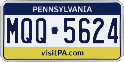 PA license plate MQQ5624