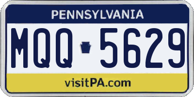 PA license plate MQQ5629