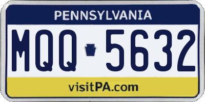 PA license plate MQQ5632