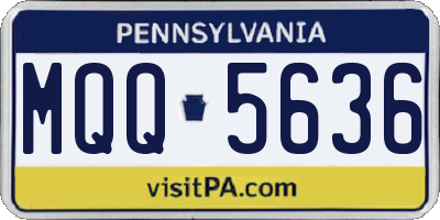 PA license plate MQQ5636