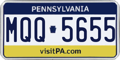 PA license plate MQQ5655