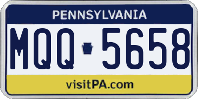 PA license plate MQQ5658