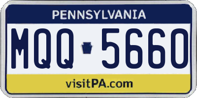 PA license plate MQQ5660