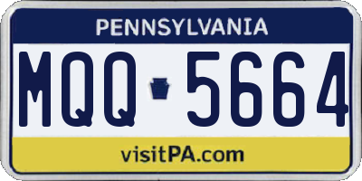 PA license plate MQQ5664