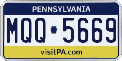 PA license plate MQQ5669