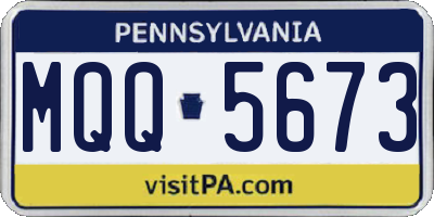 PA license plate MQQ5673