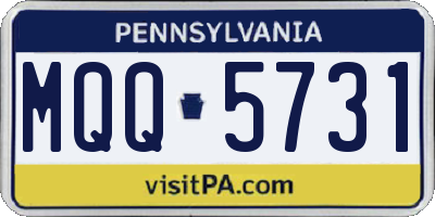 PA license plate MQQ5731