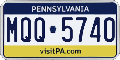 PA license plate MQQ5740