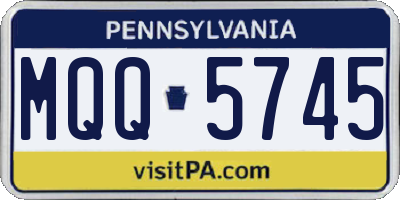 PA license plate MQQ5745