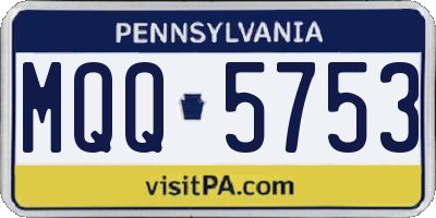PA license plate MQQ5753
