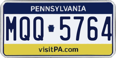PA license plate MQQ5764