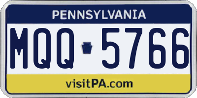 PA license plate MQQ5766