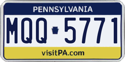 PA license plate MQQ5771