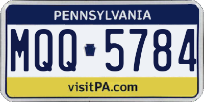 PA license plate MQQ5784