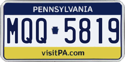 PA license plate MQQ5819
