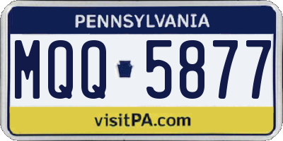 PA license plate MQQ5877