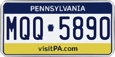 PA license plate MQQ5890