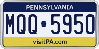 PA license plate MQQ5950