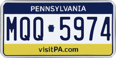PA license plate MQQ5974