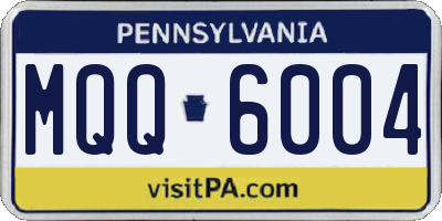 PA license plate MQQ6004