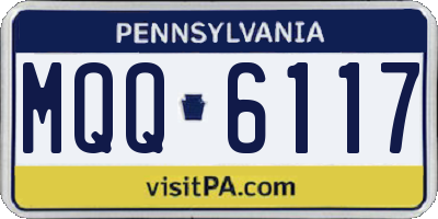 PA license plate MQQ6117