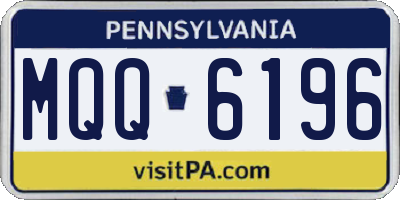 PA license plate MQQ6196