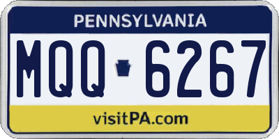 PA license plate MQQ6267