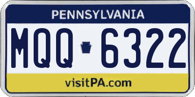 PA license plate MQQ6322