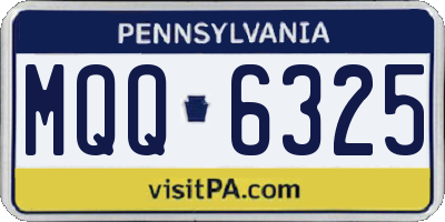 PA license plate MQQ6325