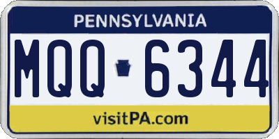 PA license plate MQQ6344