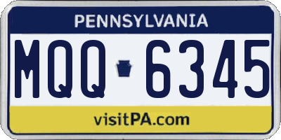PA license plate MQQ6345