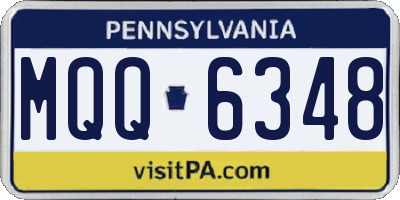PA license plate MQQ6348