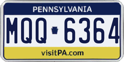 PA license plate MQQ6364