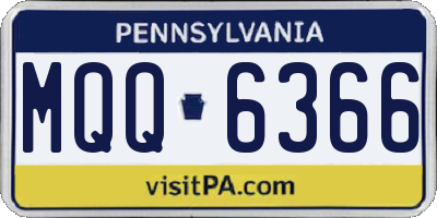 PA license plate MQQ6366