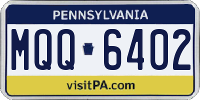 PA license plate MQQ6402