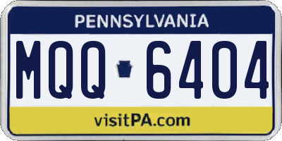 PA license plate MQQ6404