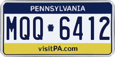 PA license plate MQQ6412