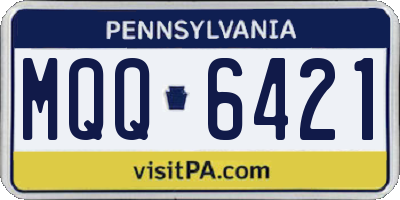 PA license plate MQQ6421